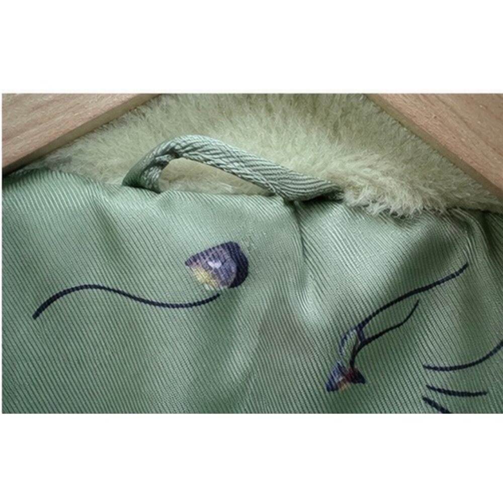 Sage Green Teddy Faux Fur Moto Jacket NWT French Designer Paul & Joe Sister US4 - Picture 10 of 10